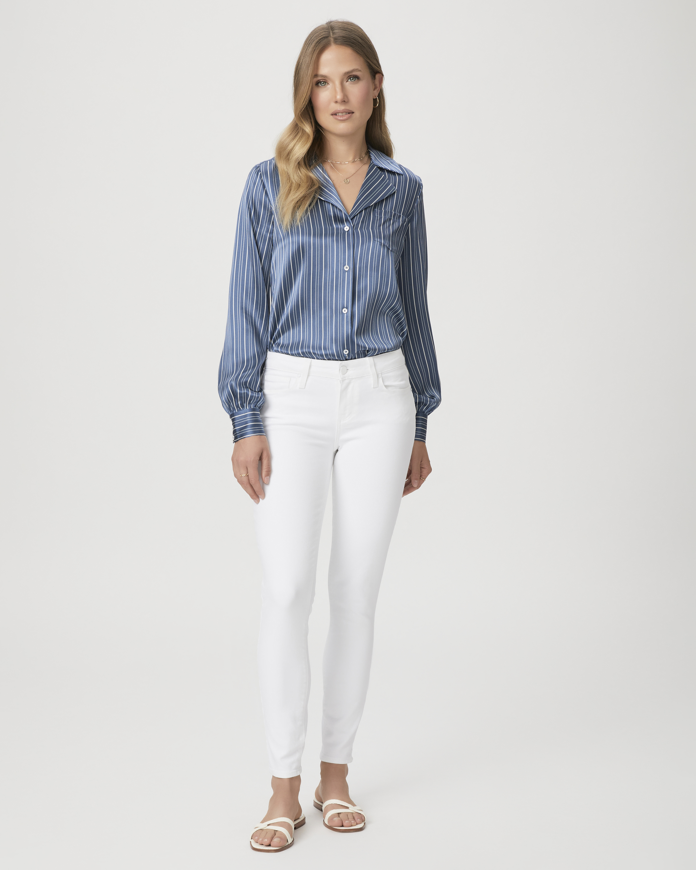 Paige Solid Blue Jeans 31 Waist - 80% off | ThredUp