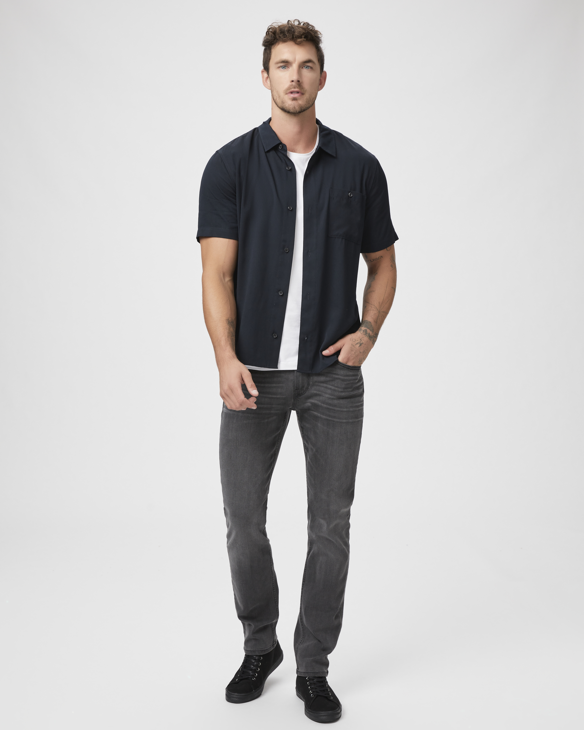 PAIGE Denim Lennox Slim Jeans in White for Men Mens Clothing Jeans Skinny jeans 
