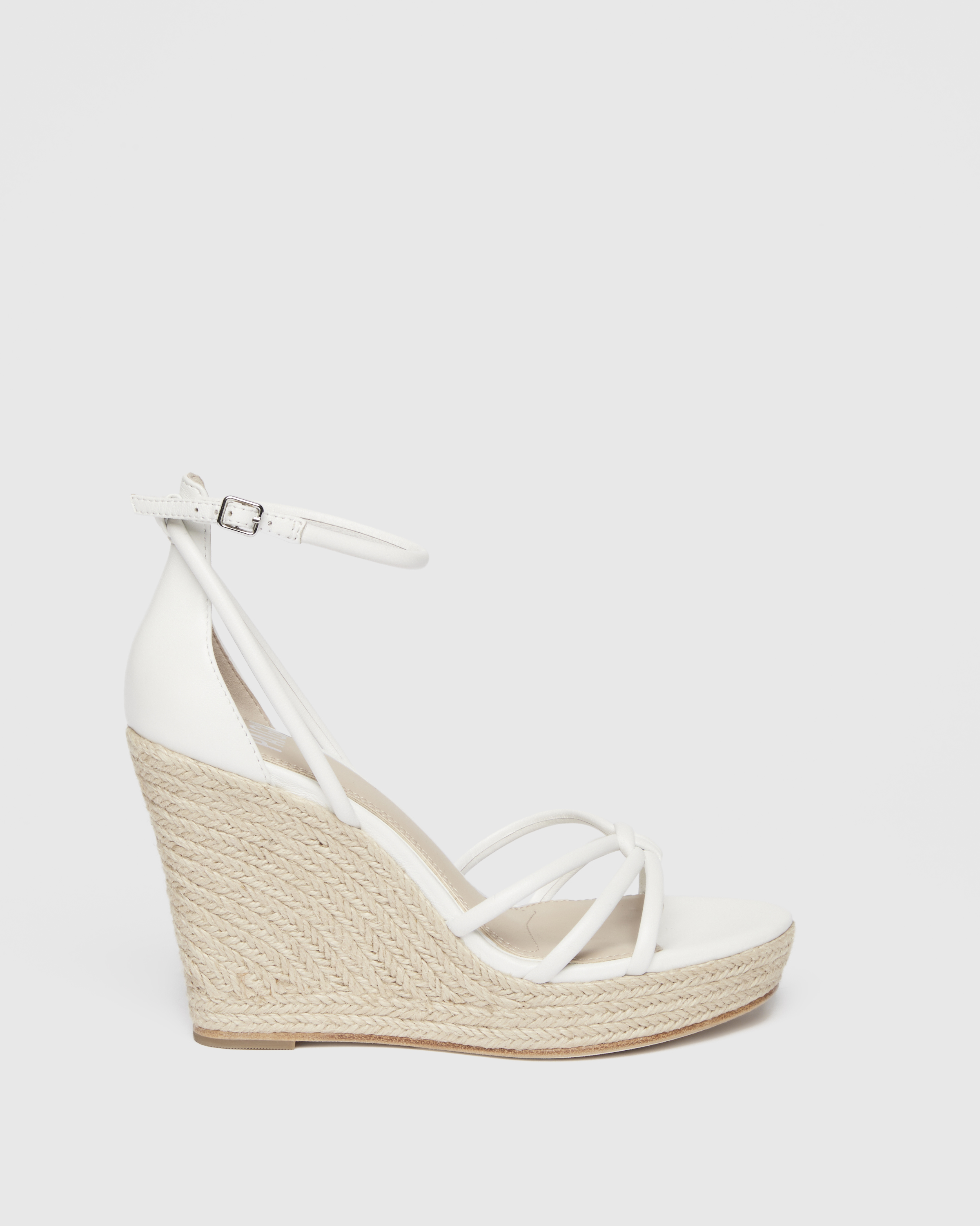 Tami Wedge - White Leather